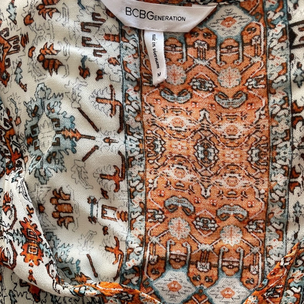 Bcbgeneration Bohemian Patterned Romper - Size Me… - image 4